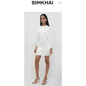 white embellished dress mini Crystal Embellished Strapless Mini Dress in White